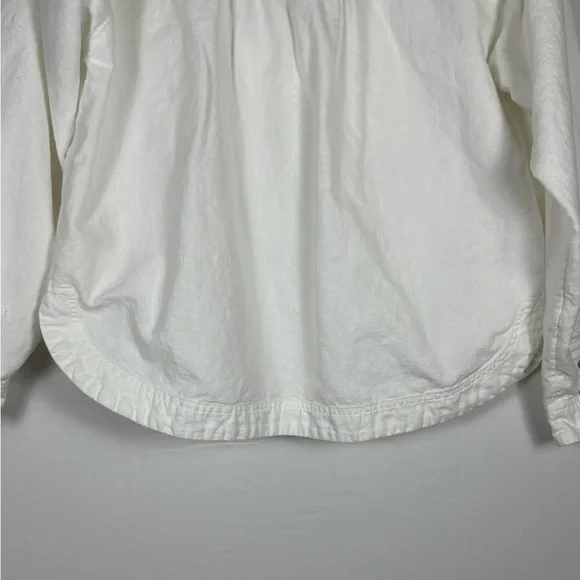 NWOT Anthropologie Pilcro White Linen Oxford Blouse- L - Picture 12 of 14